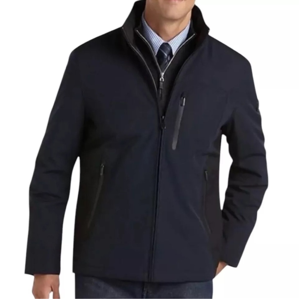 Tumi Jacket Men's Softshell XXL Travel Jacket Coat 2XL Fleece Lined T-Tech